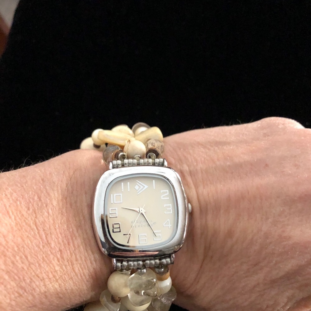 Silpada sterling silver stretch band watch